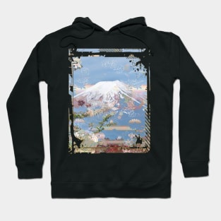 Japan Mount Fuji Cherry Blossom Sakura Collage Art 89 Hoodie